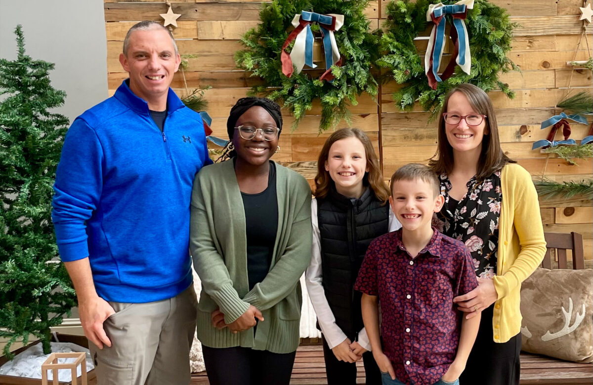 Eric Harshman pictured with his family.